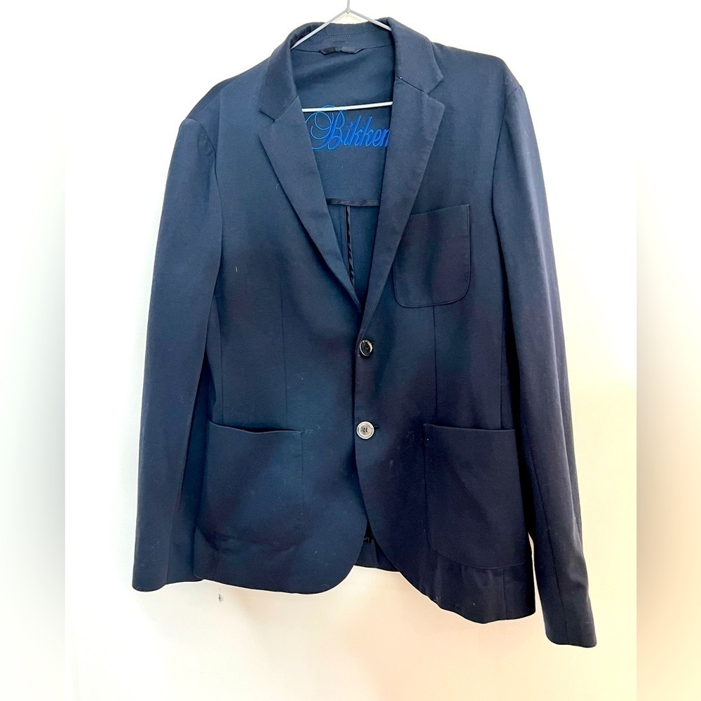 DIRK BIKKEMBERGS | Navy Blue Soft Blazer Jacket Size S EU 46